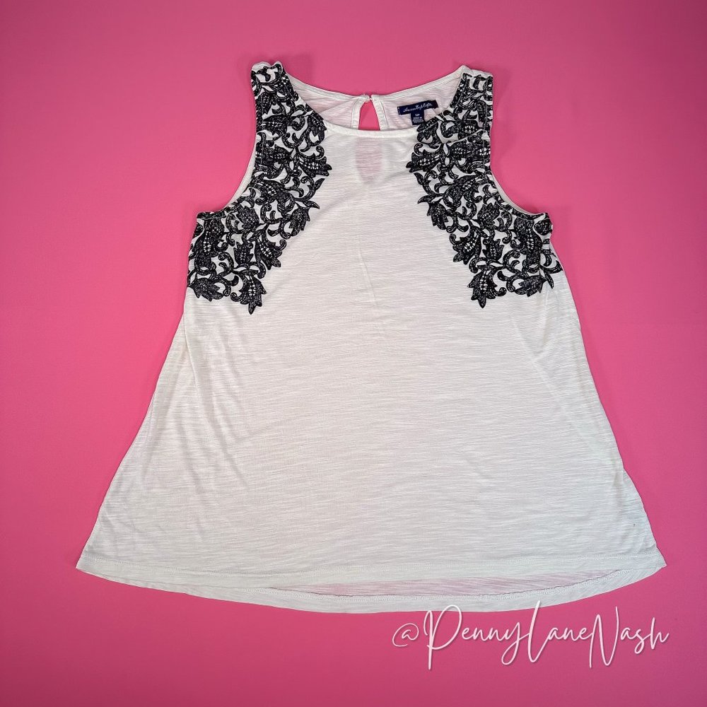American Eagle Tank Top White With Black Design - Picture 6 of 9